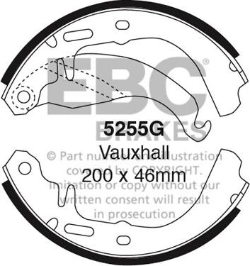 EBC Brakes 5255G - Drum Brake Shoe Set car-mod.net