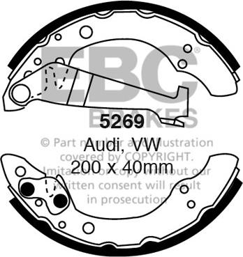 EBC Brakes 5269 - Drum Brake Shoe Set car-mod.net
