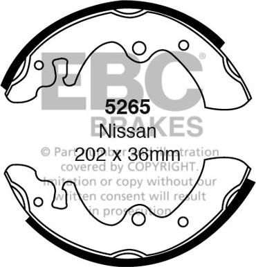 EBC Brakes 5265 - Drum Brake Shoe Set car-mod.net