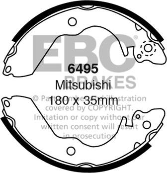 EBC Brakes 6495 - Drum Brake Shoe Set car-mod.net