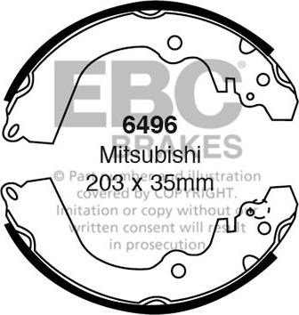 EBC Brakes 6496 - Drum Brake Shoe Set car-mod.net