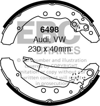 EBC Brakes 6498 - Drum Brake Shoe Set car-mod.net
