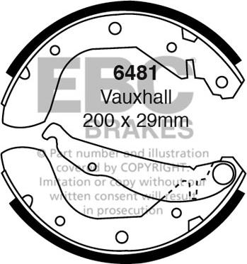 EBC Brakes 6481 - Drum Brake Shoe Set car-mod.net