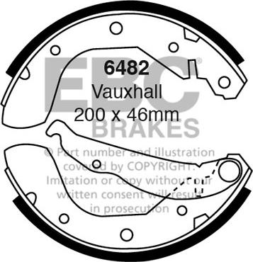 EBC Brakes 6482 - Drum Brake Shoe Set car-mod.net
