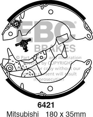 EBC Brakes 6421 - Drum Brake Shoe Set car-mod.net