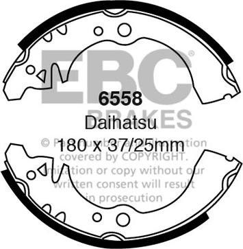 EBC Brakes 6558 - Drum Brake Shoe Set car-mod.net