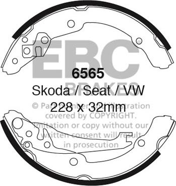 EBC Brakes 6565 - Drum Brake Shoe Set car-mod.net