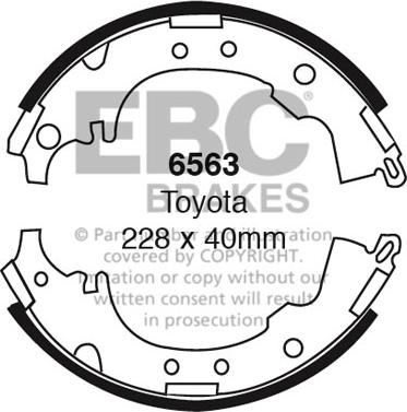EBC Brakes 6563 - Drum Brake Shoe Set car-mod.net