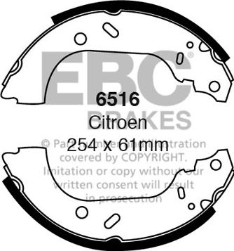 EBC Brakes 6516 - Drum Brake Shoe Set car-mod.net