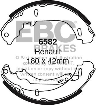 EBC Brakes 6582 - Drum Brake Shoe Set car-mod.net