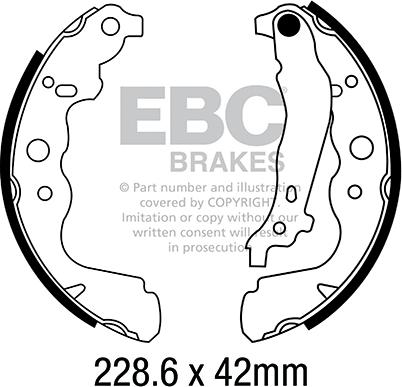 EBC Brakes 6699 - Drum Brake Shoe Set car-mod.net