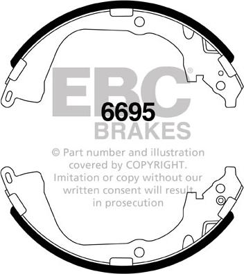EBC Brakes 6695 - Drum Brake Shoe Set car-mod.net