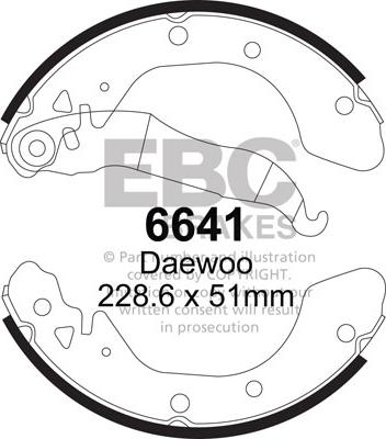 EBC Brakes 6641 - Drum Brake Shoe Set car-mod.net