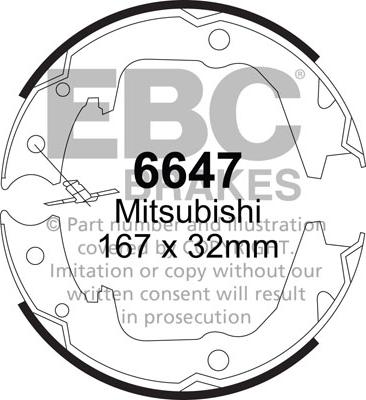 EBC Brakes 6647 - Drum Brake Shoe Set car-mod.net