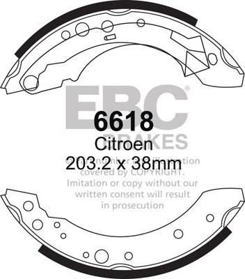 EBC Brakes 6618 - Drum Brake Shoe Set car-mod.net