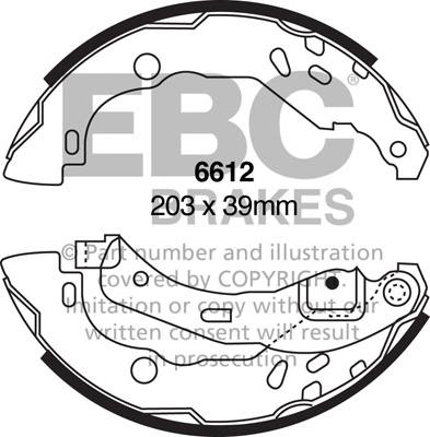 EBC Brakes 6612 - Drum Brake Shoe Set car-mod.net