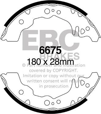 EBC Brakes 6675 - Drum Brake Shoe Set car-mod.net