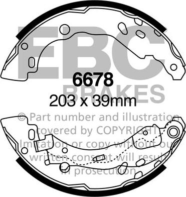 EBC Brakes 6678 - Drum Brake Shoe Set car-mod.net