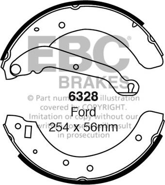 EBC Brakes 6328 - Drum Brake Shoe Set car-mod.net