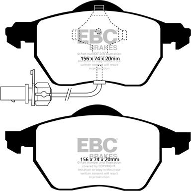 EBC Brakes DP31483C - Brake Pad Set, disc brake car-mod.net