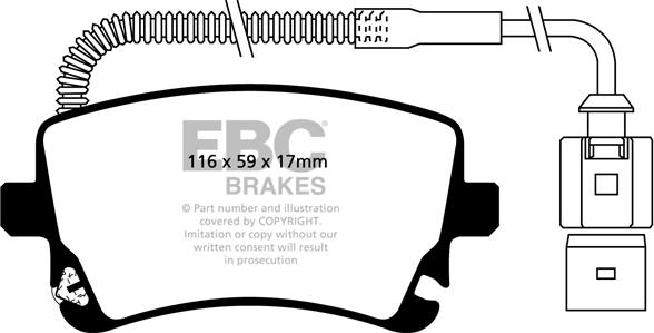 EBC Brakes DP81470RP1 - High Performance Brake Pad Set car-mod.net