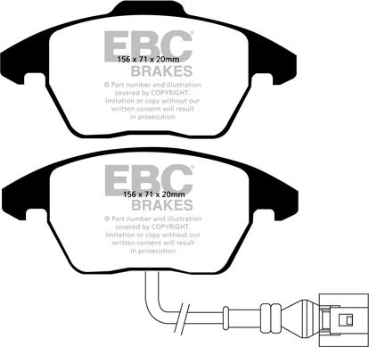 EBC Brakes DP81517RP1 - High Performance Brake Pad Set car-mod.net