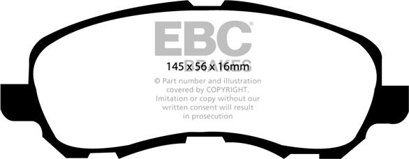 EBC Brakes DP1614 - Brake Pad Set, disc brake car-mod.net
