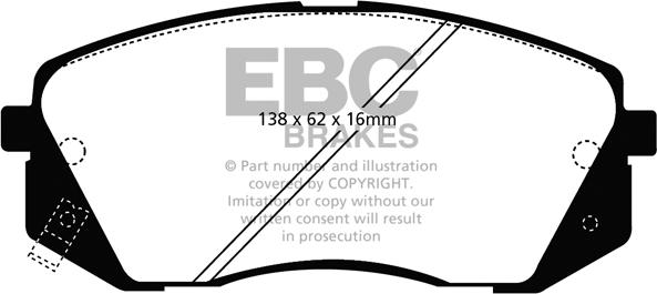 EBC Brakes DP1809 - Brake Pad Set, disc brake car-mod.net