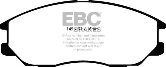 EBC Brakes DP1725 - Brake Pad Set, disc brake car-mod.net