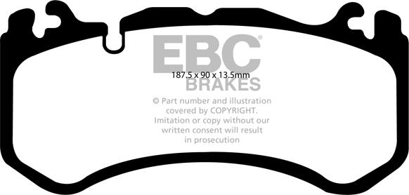 EBC Brakes DP81939RP1 - High Performance Brake Pad Set car-mod.net