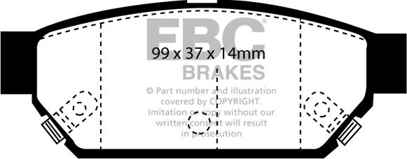 ADVICS D2N040Y - Brake Pad Set, disc brake car-mod.net