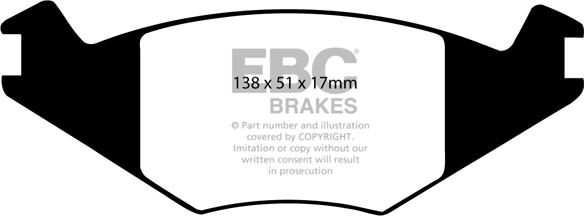 EBC Brakes DP2515 - Brake Pad Set, disc brake car-mod.net