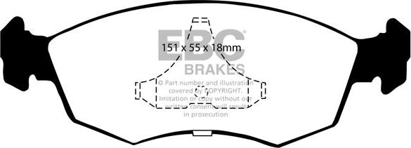 EBC Brakes DP3605/2C - Brake Pad Set, disc brake car-mod.net