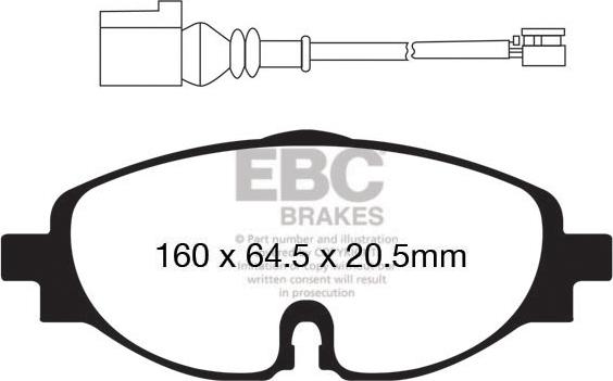 EBC Brakes DPX2150 - Brake Pad Set, disc brake car-mod.net