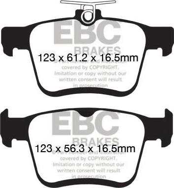 EBC Brakes DP82153RP1 - High Performance Brake Pad Set car-mod.net