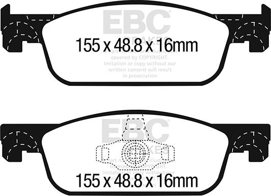 EBC Brakes DP22312 - Brake Pad Set, disc brake car-mod.net