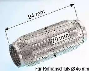 Eberspächer 99.001.79 - Flex Hose, exhaust system car-mod.net