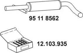Eberspächer 95 11 8562 - Front Silencer car-mod.net