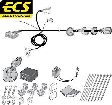 ECS MB09713U - Electric Kit, towbar car-mod.net