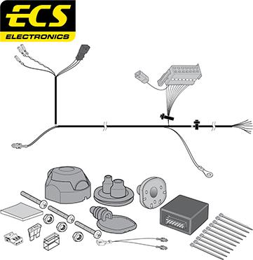 ECS VW127B1U - Electric Kit, towbar car-mod.net