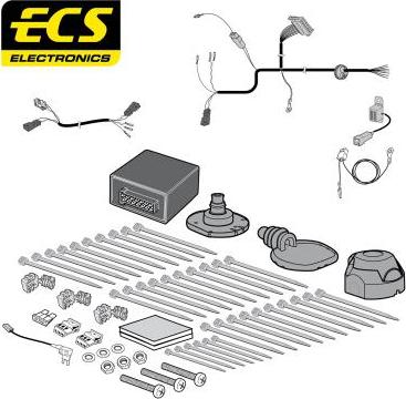 ECS VW28807MU - Electric Kit, towbar car-mod.net