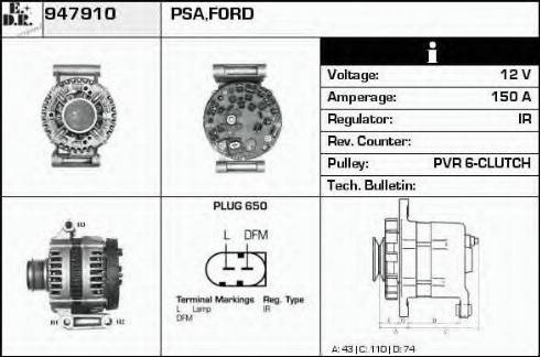 EDR 947910 - Alternator car-mod.net