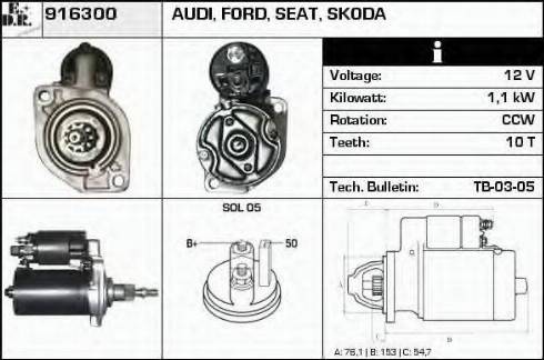 EDR 916300 - Starter car-mod.net