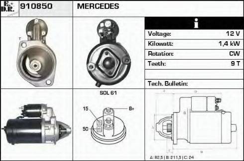 EDR 910850 - Starter car-mod.net