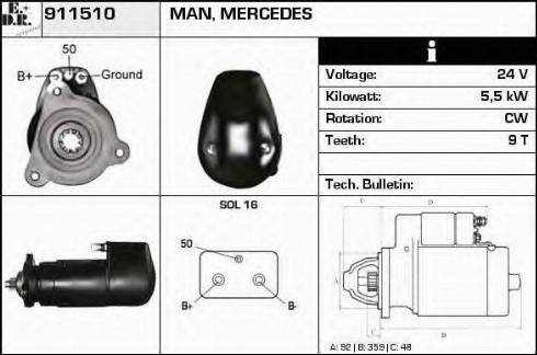 EDR 911510 - Starter car-mod.net