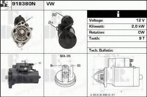 EDR 918380N - Starter car-mod.net