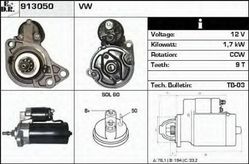 EDR 913050 - Starter car-mod.net