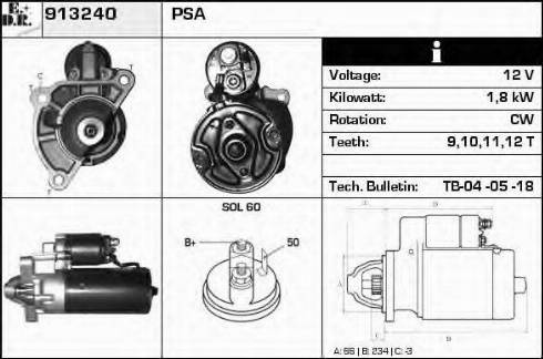 EDR 913240 - Starter car-mod.net
