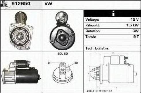 EDR 912650 - Starter car-mod.net