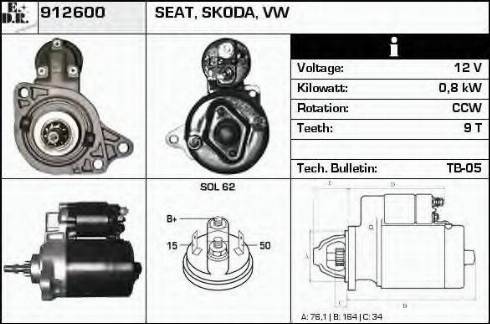 EDR 912600 - Starter car-mod.net